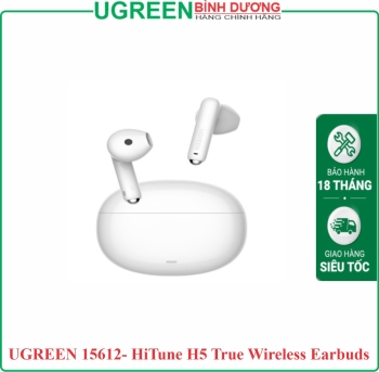 Tai nghe Bluetooth không dây HiTune H5 5.0 công suất Bluetooth 10mW, dung lượng pin 450mAh màu trắng Ugreen (15612)