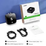 Bộ thu Bluetooth 5.1 cho loa, amly hỗ trợ cổng 3.5mm + RCA chính hãng Ugreen 40759 cao cấp