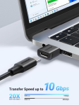 Đầu chuyển đổi USB-A sang USB-C chuẩn 3.1 tốc độ 10Gbps hỗ trợ sạc 3A Ugreen 45275 cao cấp (2pcs)