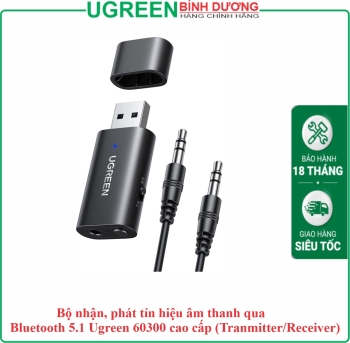 Bộ nhận, phát tín hiệu âm thanh qua Bluetooth 5.1 Ugreen 60300 cao cấp (Tranmitter/Receiver)