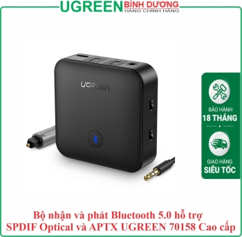 Bộ nhận và phát Bluetooth 5.0 hỗ trợ SPDIF Optical và APTX UGREEN 70158 Cao cấp