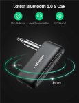 Bộ nhận âm thanh Bluetooth 5.0 AUX 3.5mm cho ô tô hỗ trợ MIC gọi điện Ugreen 70303 cao cấp