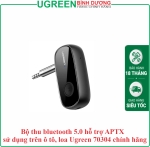 Bộ thu bluetooth 5.0 hỗ trợ APTX sử dụng trên ô tô, loa Ugreen 70304 chính hãng