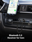 Bộ thu Bluetooth 5.0 cho ô tô, cáp lò xo dài 1,5M hỗ trợ Mic cổng 3.5mm Ugreen 70601 cao cấp