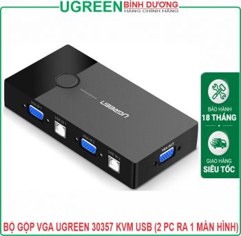 Bộ Gộp VGA Ugreen 30357 KVM USB (2 Máy Tính Ra 1 Màn Hình)
