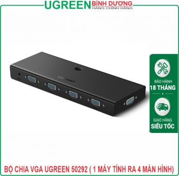 Bộ Chia VGA Ugreen 50292 (1 Máy Tính Ra 4 Màn Hình )