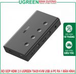 Bộ Gộp HDMI 2.0 Ugreen 70439 KVM USB (4 Máy Tính Ra 1 Màn Hình)