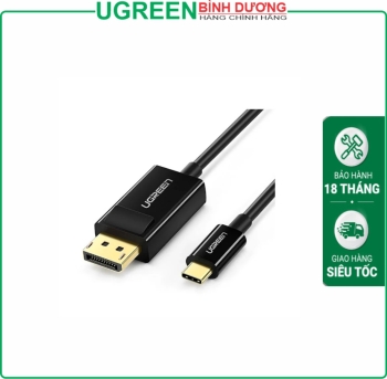 Dây chuyển đổi có chipset Type-C sang DisplayPort màu đen dài 1.5m Ugreen (50994)