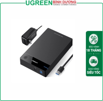 Thiết bị đựng ổ cứng 3.5 inch, dùng để kết nối ổ cứng sata với máy tính qua cổng usb, kèm dây cáp Ugreen ( 50423)