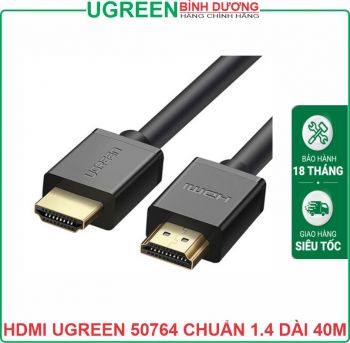 Cáp HDMI Ugreen 50764 Chuẩn 1.4 Dài 40M (Có Chíp Khuếch Đại)