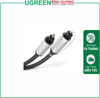 Dây quang âm thanh Toslink, dài 1.5M, truyền âm thanh bằng tín hiệu quang học, có đầu nối sẵn Ugreen ( 10542)