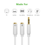 Cáp chuyển đổi tai nghe 3.5mm ra Mic & Loa riêng Ugreen 10789 mạ vàng