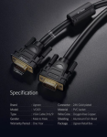 Cáp VGA 3+6C dài 5M cho Màn Hình, Máy Chiếu Chính Hãng Ugreen 11632 Cao Cấp