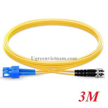 Ugreen 80323 3M SC-ST Màu vàng Cáp nhảy quang Single mode Duplex Fiber NW227 20080323