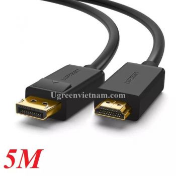 Ugreen 10204 5M Màu Đen Cáp chuyển đổi Displayport sang HDMI thuần đồng DP101 20010204