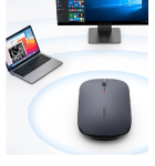 Chuột không dây Slim 2.4Ghz + Bluetooth 5.0 DPI 4000 Ugreen 25163 cao cấp (Đen)