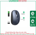 Chuột không dây dùng cho máy tính, laptop chất liệu nhựa ABS, màu xám Ugreen 90550 cao cấp