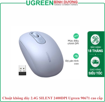 Chuột không dây 2.4G SILENT 2400DPI Ugreen 90671 cao cấp