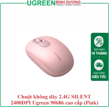 Chuột không dây 2.4G SILENT 2400DPI Ugreen 90686 cao cấp (Pink)