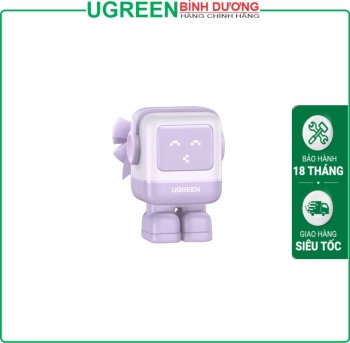 Sạc điện thoại 1 cổng USB-C GaN 30W tạo hình robot màu tím chân cắm dẹt Ugreen (25036).
