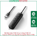 Bộ Hub chia USB 3.0 ra 4 cổng USB 3.0 Ugreen 10915 cao cấp (hỗ trợ nguồn Micro USB)