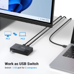 KVM Switch 2 vào 1 cổng USB 3.0 tốc độ 5Gbps Ugreen 15149 cao cấp