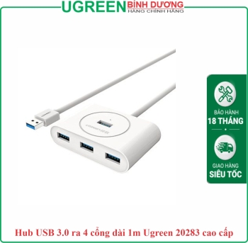 Hub USB 3.0 ra 4 cổng dài 1m Ugreen 20283 cao cấp