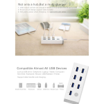 Hub đa năng gồm 7 cổng USB 3.0 Ugreen 20296 kèm sạc điện thoại, máy tính bảng...