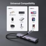 Bộ chia USB Type-C ra 4 cổng USB 3.0 vỏ nhôm Ugreen 20841 cao cấp