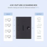 Bộ chuyển 4 máy tính dùng 1 máy in cổng USB 2.0 Ugreen 30346 cao cấp
