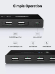 Bộ chia sẻ máy in USB 2.0 từ 4 thiết bị vào 2 máy tính chính hãng Ugreen 30767