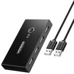 Bộ chia sẻ máy in USB 2.0 từ 4 thiết bị vào 2 máy tính chính hãng Ugreen 30767