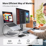Bộ chia sẻ máy in USB 4 thiết bị vào 2 máy tính chính hãng Ugreen 30768 cao cấp
