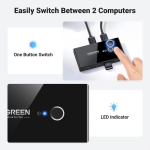 Bộ chia sẻ máy in USB 4 thiết bị vào 2 máy tính chính hãng Ugreen 30768 cao cấp