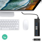 Bộ HUB chia 7 Cổng USB 3.0 Có Nguồn 5V/2A Ugreen 40522 cao cấp