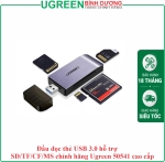 Đầu đọc thẻ USB 3.0 hỗ trợ SD/TF/CF/MS chính hãng Ugreen 50541 cao cấp