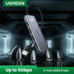 Hub chia 4 cổng USB 3.0 hỗ trợ cấp nguồn USB-C chính hãng Ugreen 50985 cao cấp