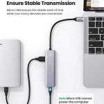 Bộ chia USB Type-C ra 4 cổng USB 3.0 có hỗ trợ nguồn Ugreen 70336