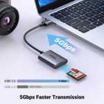 Đầu đọc thẻ SD/TF chuẩn USB 3.0 Type-A Ugreen 80887 vỏ nhôm cao cấp