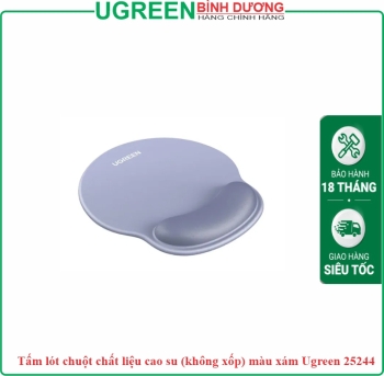 Tấm lót chuột chất liệu cao su (không xốp) màu xám Ugreen 25244