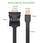Cáp USB to RS232 dẹt dài 2m chipset FTDI FT232 Ugreen 20218 cao cấp