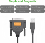 Cáp máy in USB to DB25 Parallel dài 2m Ugreen 20224 cao cấp
