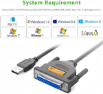 Cáp máy in USB to DB25 Parallel dài 2m Ugreen 20224 cao cấp