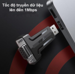 Đầu chuyển đổi USB 2.0 to Com âm DB9 rs232 Ugreen 80111 chính hãng