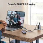Bộ chuyển USB-C 6 in 1 Ugreen 15598 CM512, HDMI 4K@30Hz + 3x USB 3.0 + Lan 1Gbps + PD100W