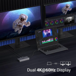 Thiết bị HUB USB Type-C Thunderbolt to HDMI/USB 3.2/SD/TF/Lan Gigabit/Sạc PD/Audio 3.5 Ugreen 15965