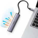 Bộ chia USB Type-C ra 3 USB 3.0/ RJ45 Gigabit/ Type-C PD Ugreen 20932 cao cấp