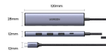 USB-C Hub 5 trong 1 Ugreen 35580 CM417 HDMI 4K, PD 100W, 3 x USB A 3.0 5Gbps cho MacBook Pro/Air, iPad Pro, iMac, iPhone 15 Pro/Pro Max, XPS, Thinkpad