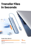 USB-C Hub 5 trong 1 Ugreen 35580 CM417 HDMI 4K, PD 100W, 3 x USB A 3.0 5Gbps cho MacBook Pro/Air, iPad Pro, iMac, iPhone 15 Pro/Pro Max, XPS, Thinkpad