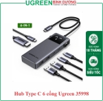 Ugreen 35998 Hub typeC sang USB-C PD+2*USB 3.2+2*USB-C 3.2 data +HDMI hỗ trợ 4K